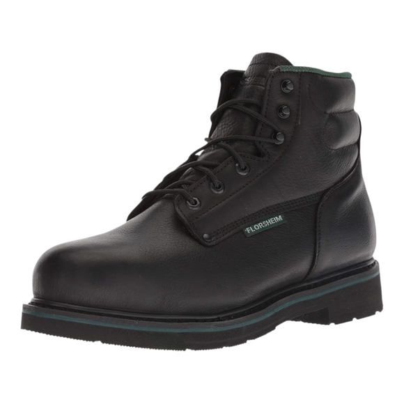 Florsheim FE675 Men’s Work Boot Black Leather ASTM Safety EH Toe Size 11EEE Wide
